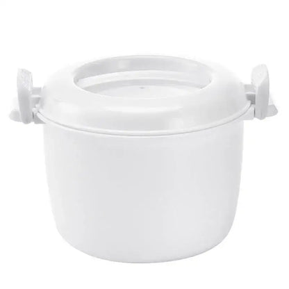 White 6-in-1 cooking pot for kitchen microwave rice and pasta