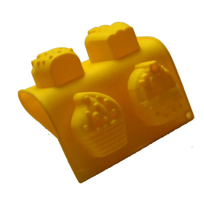 Yellow swiss cheese silicone ice cream mold kitchen party tray
