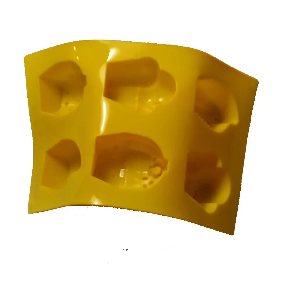 Yellow swiss cheese silicone ice cream mold kitchen party tray