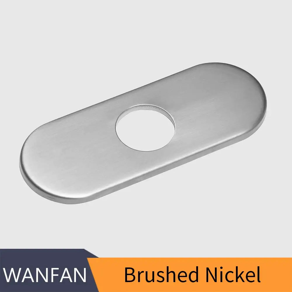 Matte black oval bathroom sink deck plate escutcheon