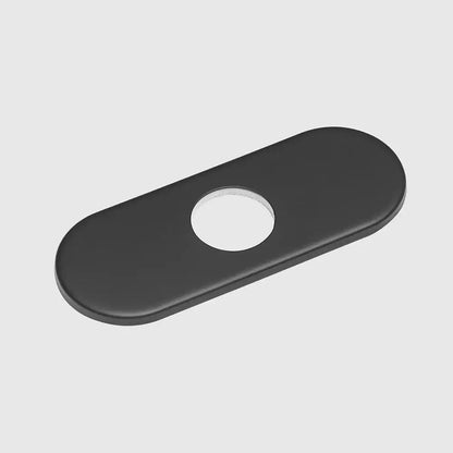 Matte black oval bathroom sink deck plate escutcheon