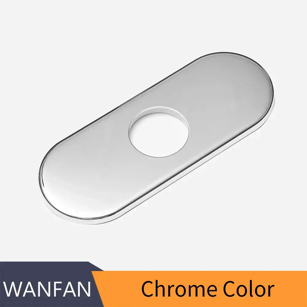 Matte black oval bathroom sink deck plate escutcheon
