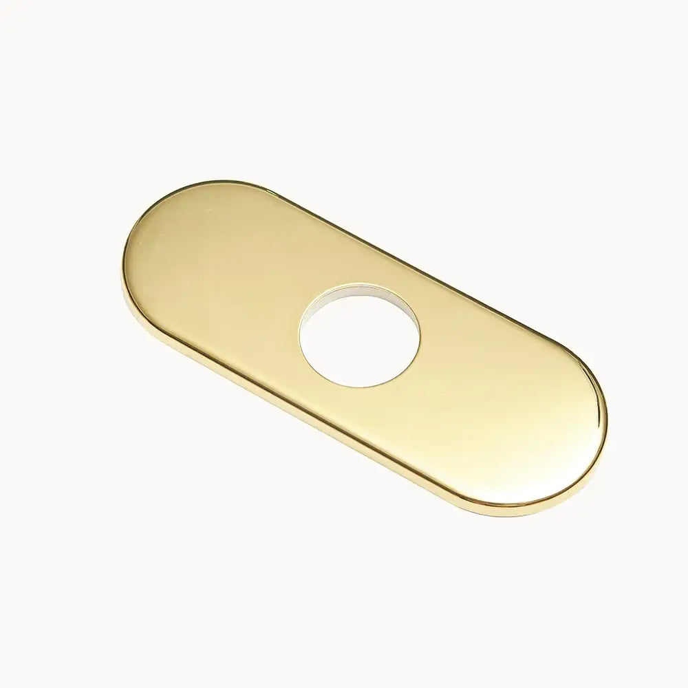 Matte black oval bathroom sink deck plate escutcheon
