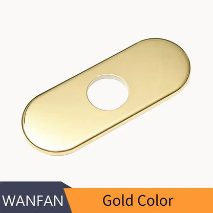 Matte black oval bathroom sink deck plate escutcheon