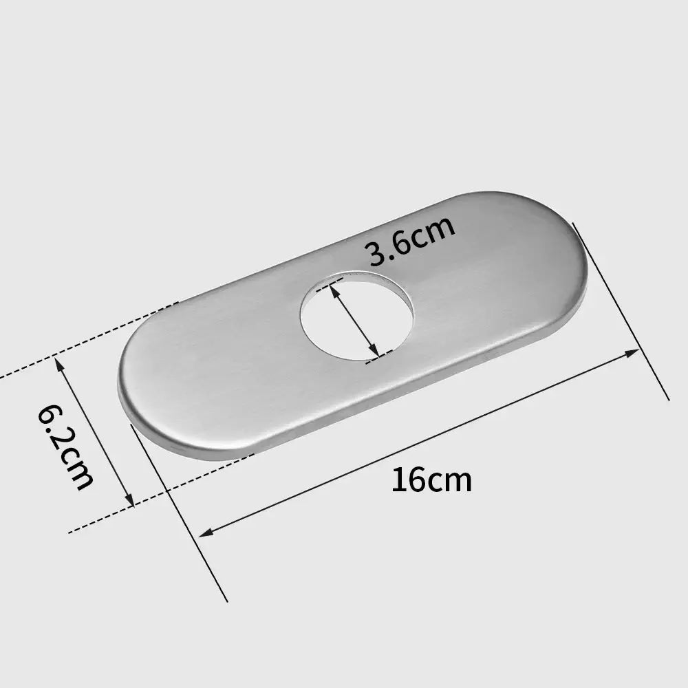 Matte black oval bathroom sink deck plate escutcheon