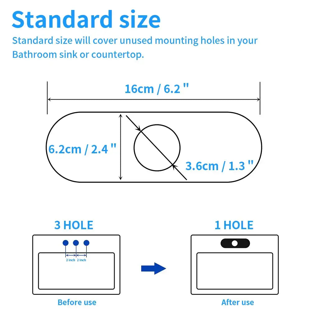 Oval chrome & matte white 6 inch deck plate bathroom escutcheon