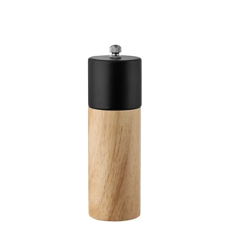 Modern black & white manual wooden salt pepper grinder kitchen tool