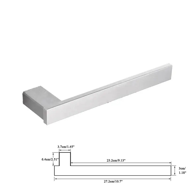 Modern rectangular brushed nickel bathroom accessories set