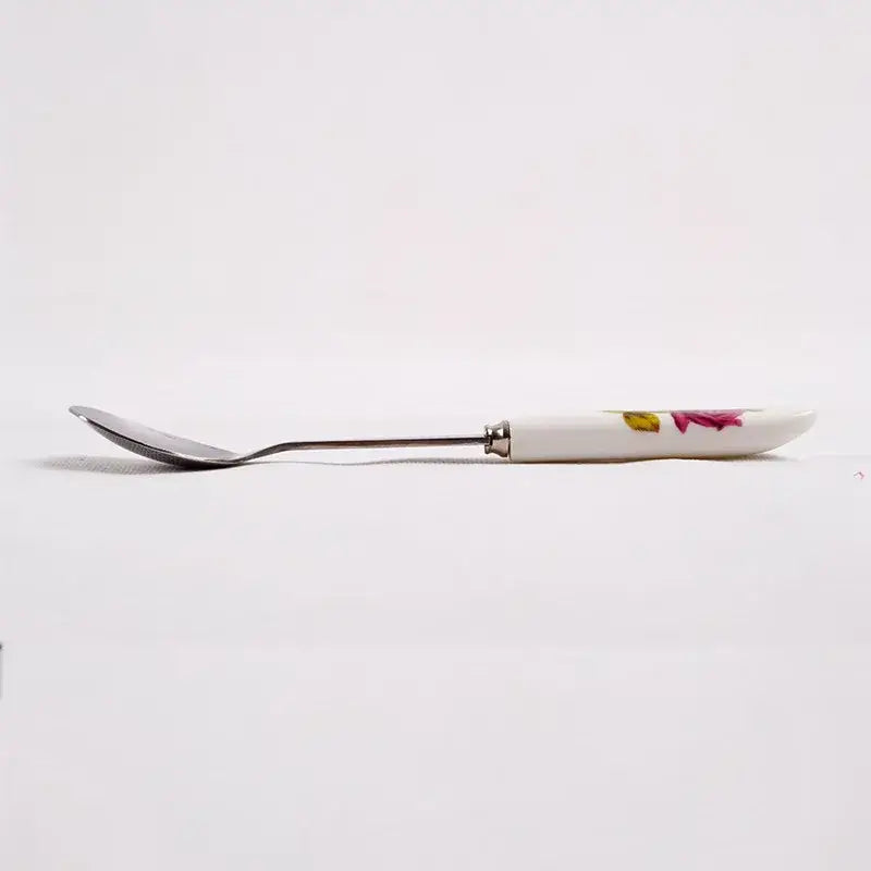 European floral bone china coffee spoon set dining room tableware
