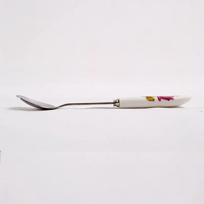 European floral bone china coffee spoon set dining room tableware