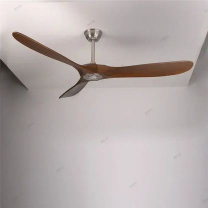 Modern white and light wood dc ceiling fan for living room
