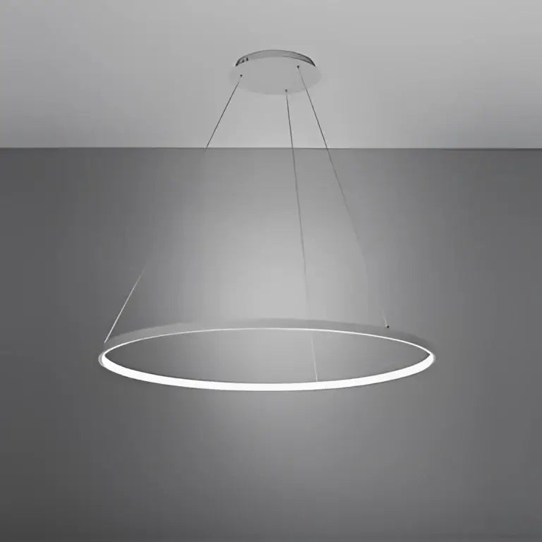Modern chrome 60cm circular led pendant light for dining room