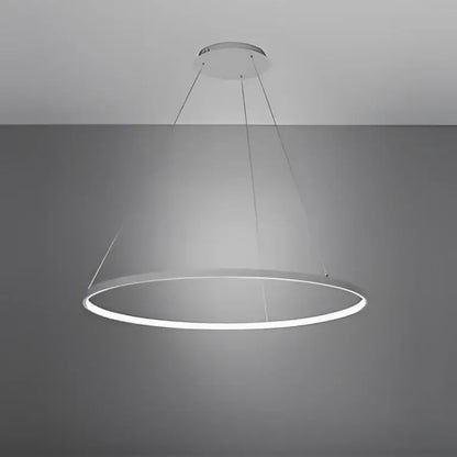 Modern chrome 60cm circular led pendant light for dining room