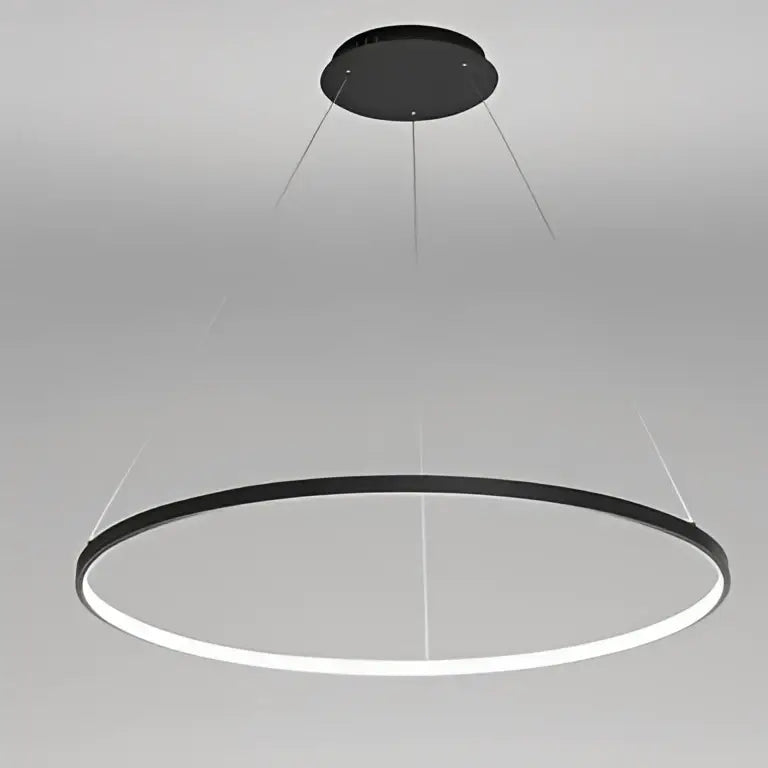 Modern chrome 60cm circular led pendant light for dining room