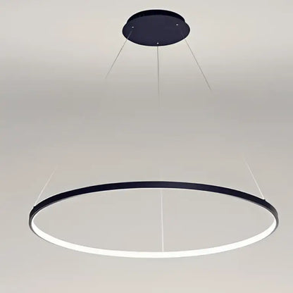 Modern chrome 60cm circular led pendant light for dining room