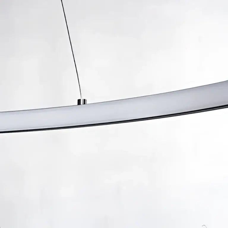 Modern chrome 60cm circular led pendant light for dining room