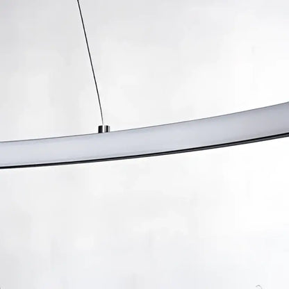 Modern chrome 60cm circular led pendant light for dining room