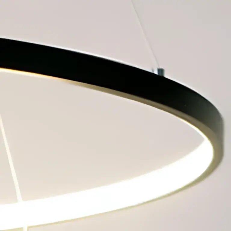 Modern chrome 60cm circular led pendant light for dining room