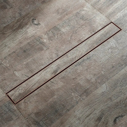 Modern 60cm rose gold bathroom floor drain with deodorant conceal