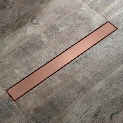 Modern 60cm rose gold bathroom floor drain with deodorant conceal