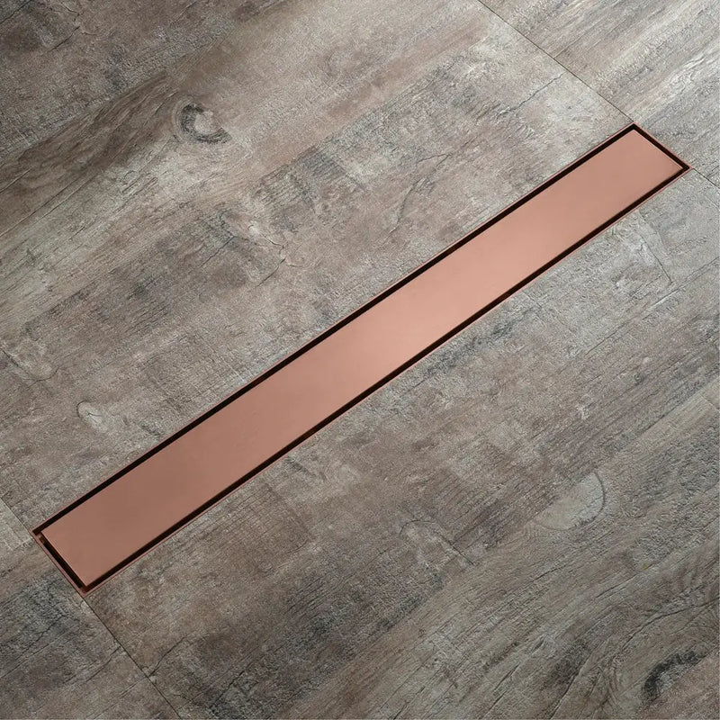Modern 60cm rose gold bathroom floor drain with deodorant conceal