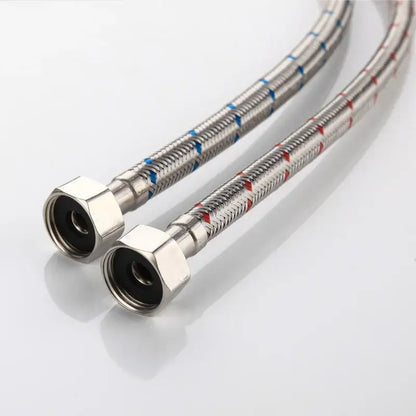 Stainless steel red & blue water supply plumbing pipes for kitchen