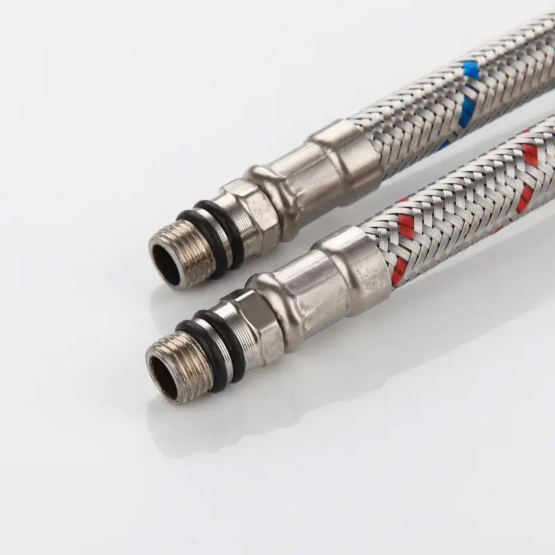 Stainless steel red & blue water supply plumbing pipes for kitchen
