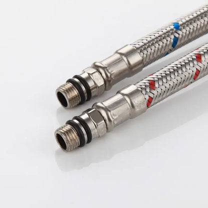 Stainless steel red & blue water supply plumbing pipes for kitchen