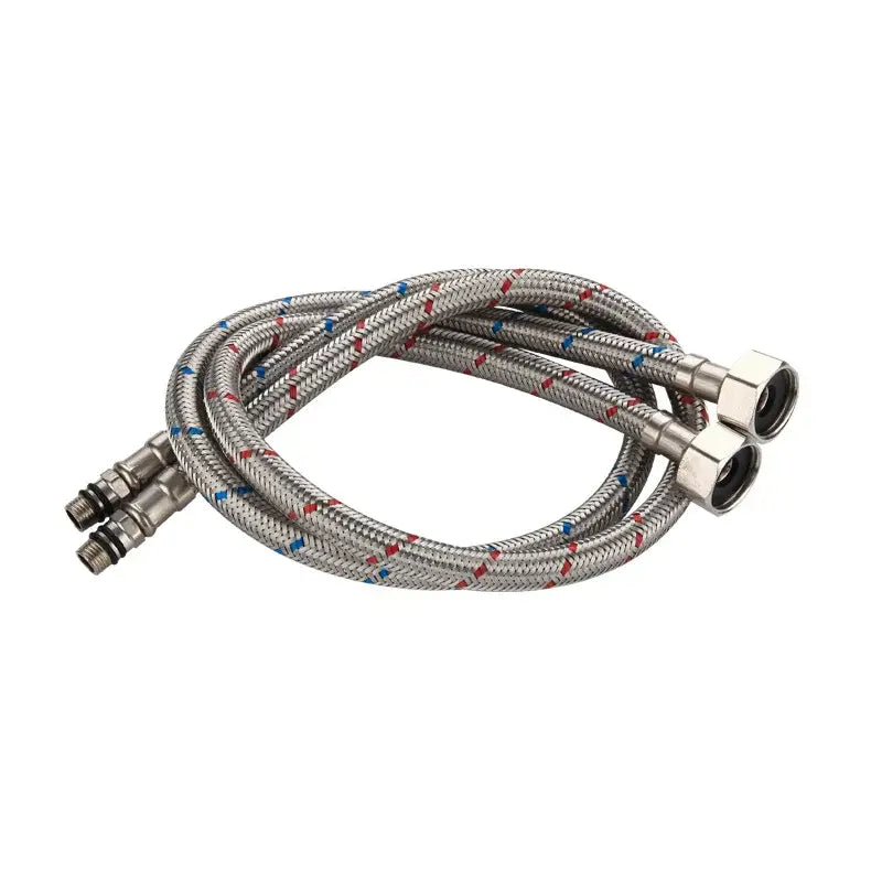 Stainless steel red & blue water supply plumbing pipes for kitchen