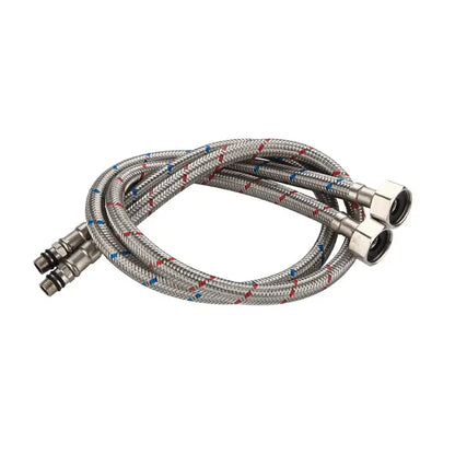 Stainless steel red & blue water supply plumbing pipes for kitchen