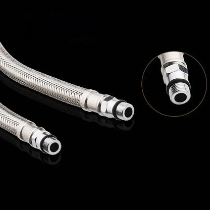 Stainless steel red & blue water supply plumbing pipes for kitchen