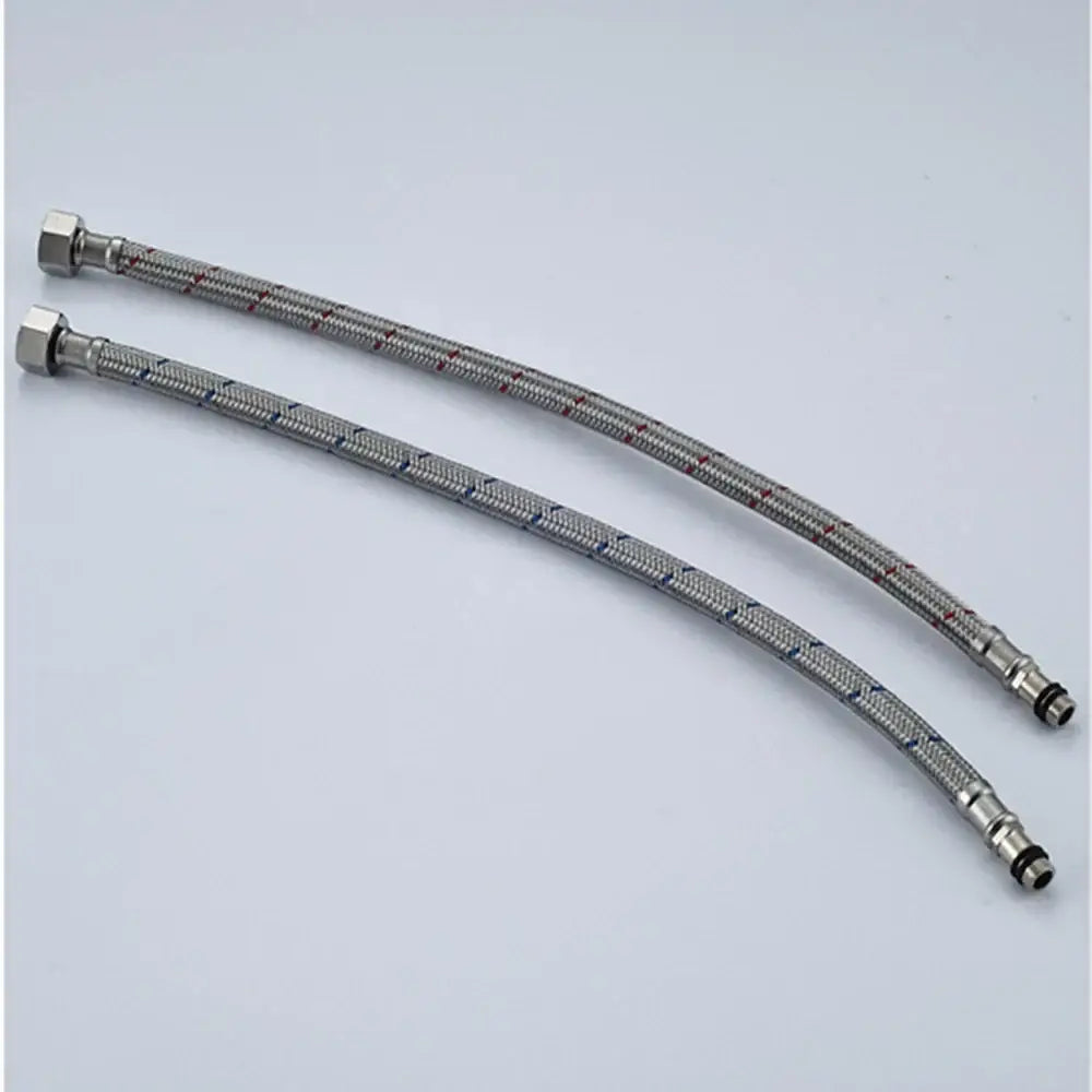60cm stainless steel braided plumbing hose pair kitchen supply lines