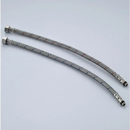 60cm stainless steel braided plumbing hose pair kitchen supply lines
