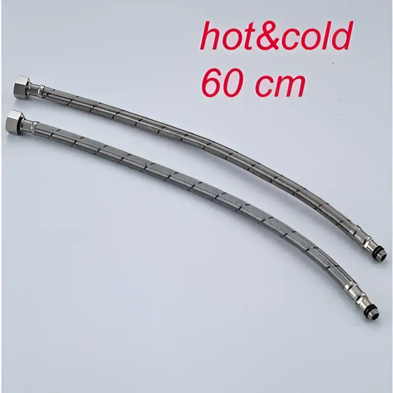 60cm stainless steel braided plumbing hose pair kitchen supply lines