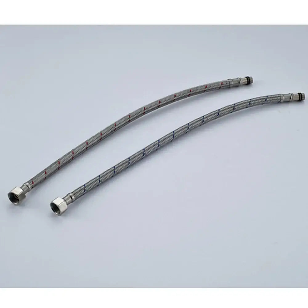 60cm stainless steel braided plumbing hose pair kitchen supply lines