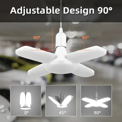 Modern white 4 blade led ceiling fan light kitchen decor