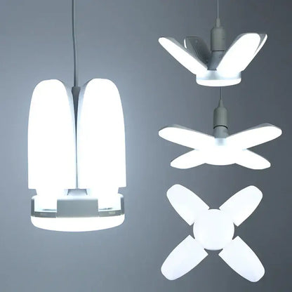 Modern white 4 blade led ceiling fan light kitchen decor
