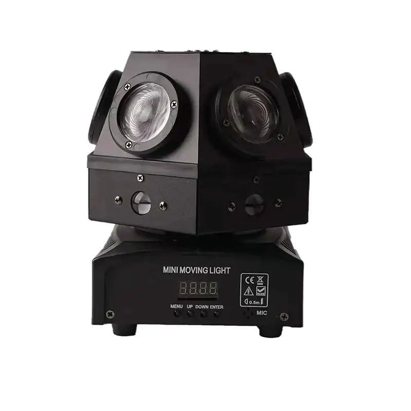 Black dual lens moving head strobe beam laser light for living room