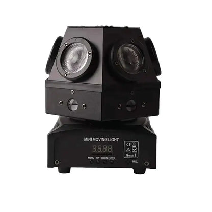 Black dual lens moving head strobe beam laser light for living room