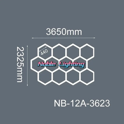 Modern geometric 6500k led hexagrid – workshop ceiling light panel