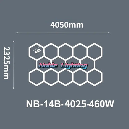 Modern geometric 6500k led hexagrid – workshop ceiling light panel