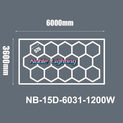 Modern geometric 6500k led hexagrid – workshop ceiling light panel