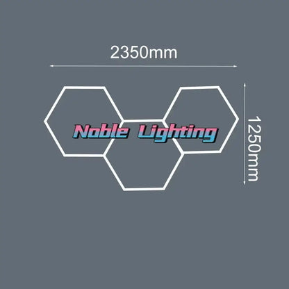 Modern geometric 6500k led hexagrid – workshop ceiling light panel