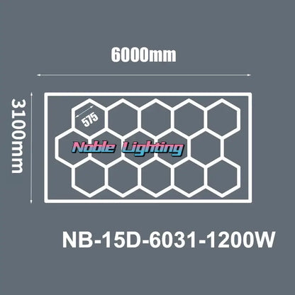 Modern geometric 6500k led hexagrid – workshop ceiling light panel