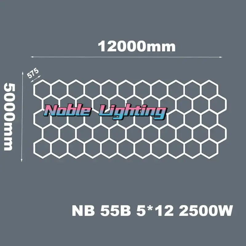 Modern geometric 6500k led hexagrid – workshop ceiling light panel