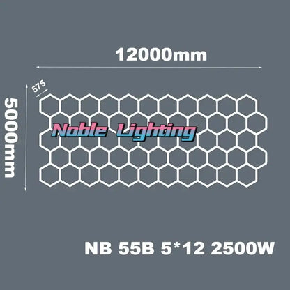 Modern geometric 6500k led hexagrid – workshop ceiling light panel