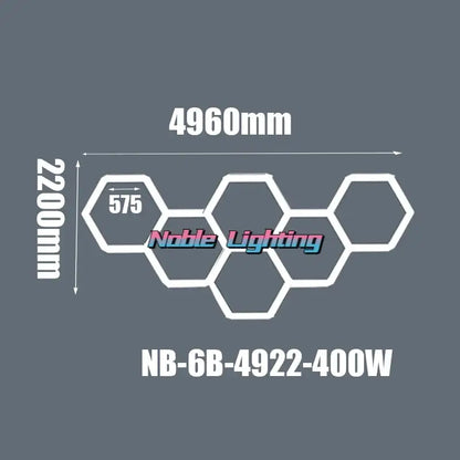 Modern geometric 6500k led hexagrid – workshop ceiling light panel