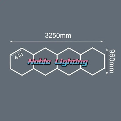 Modern geometric 6500k led hexagrid – workshop ceiling light panel