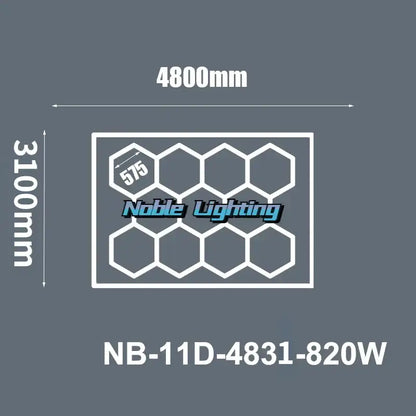 Modern geometric 6500k led hexagrid – workshop ceiling light panel