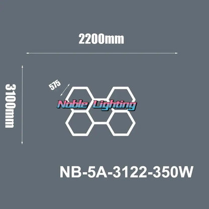 Modern geometric 6500k led hexagrid – workshop ceiling light panel